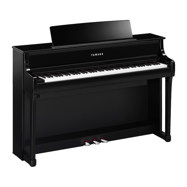 Diagonal side view of the Yamaha Clavinova CLP-875PE