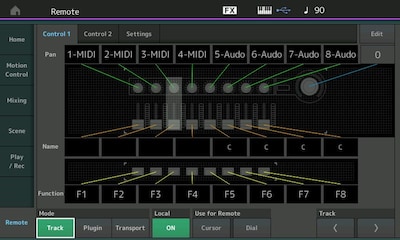 Does MODX+ have a DAW remote function?