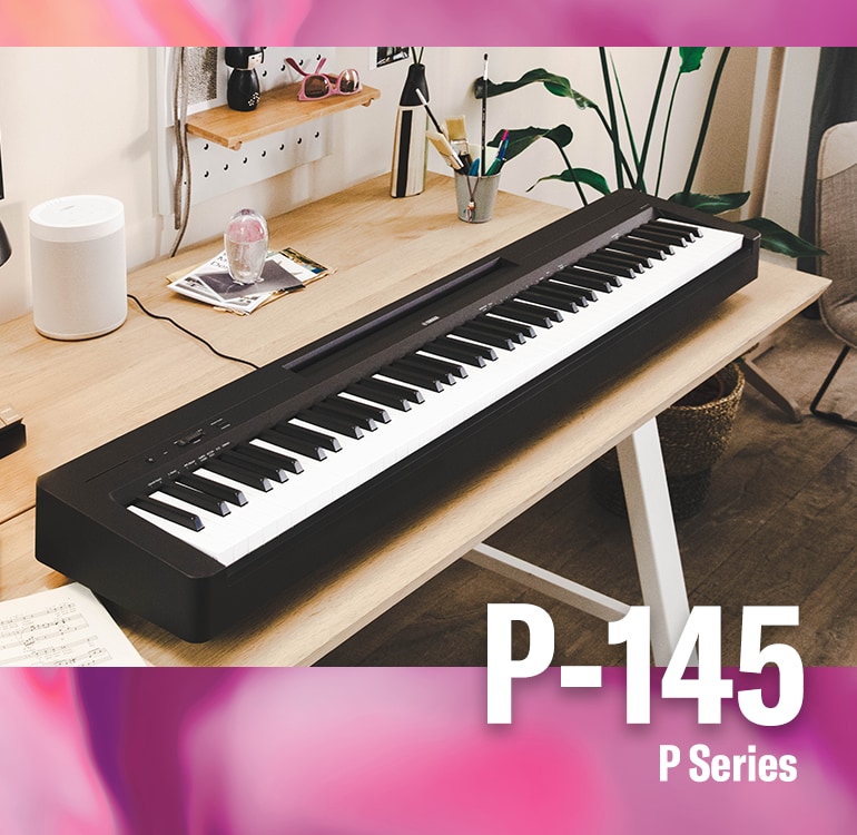 Yamaha P-145 on a desk