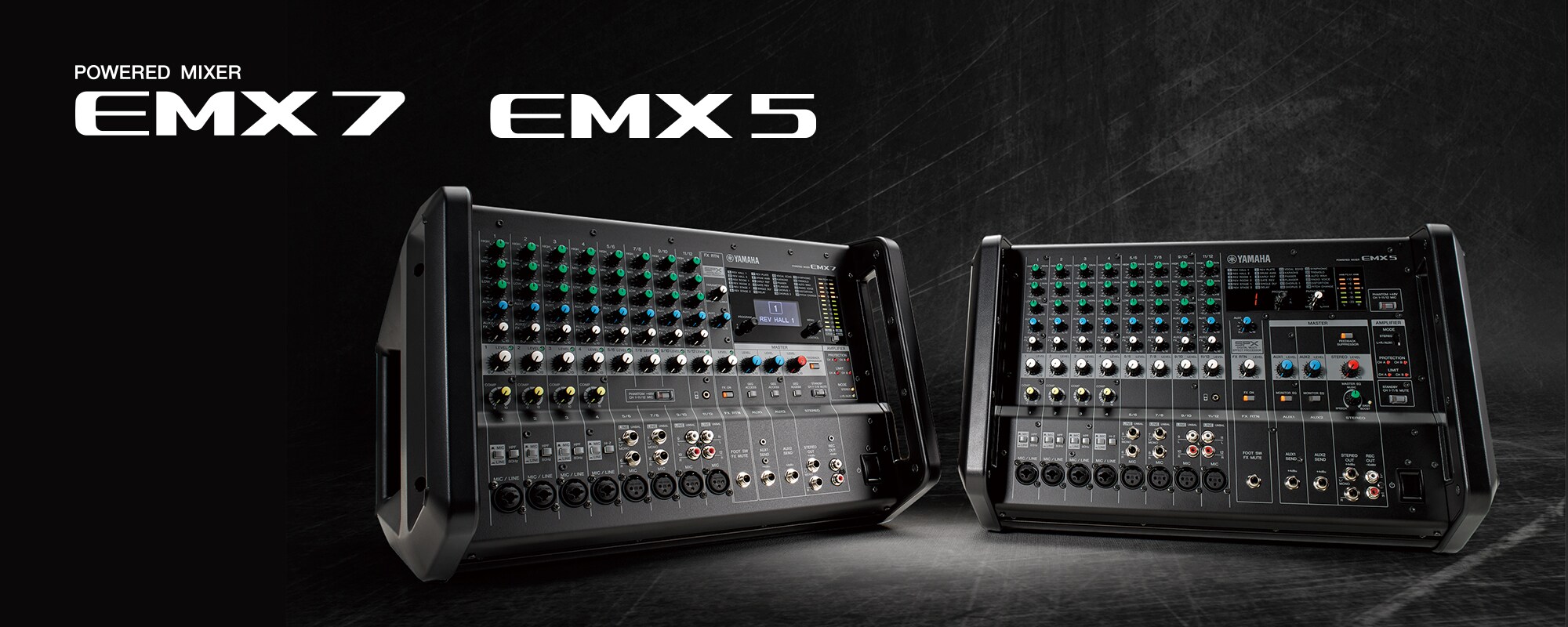 配信機器・PA機器・レコーディング機器 YAMAHA EMX5 powered mixer EMX7/EMX5 - Overview - Mixers - Products - Portable PA - Yamaha