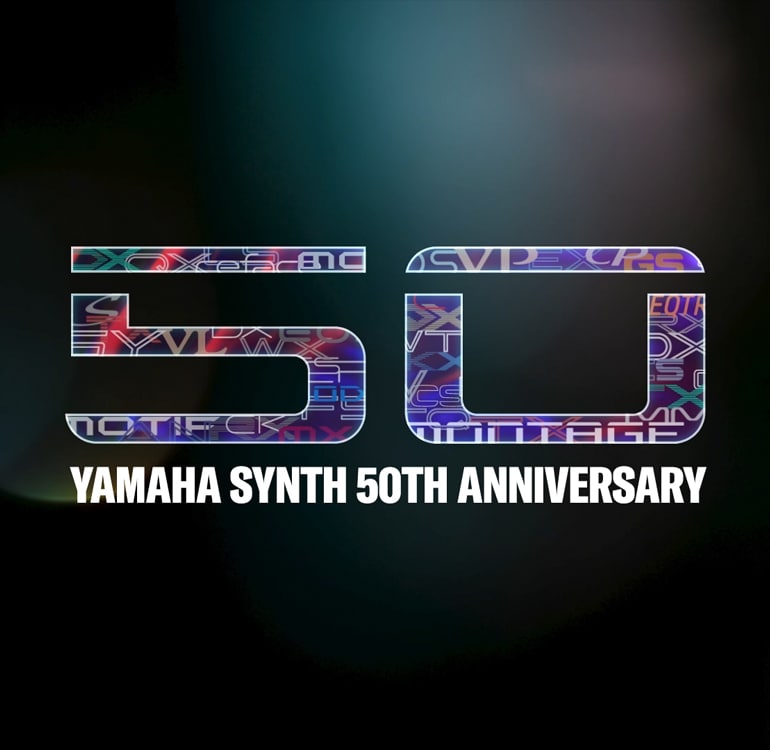 Main visual of Yamaha synthesizer 50th site